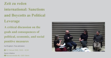 Zeit zu reden international: Sanctions and Boycotts as Political Leverage